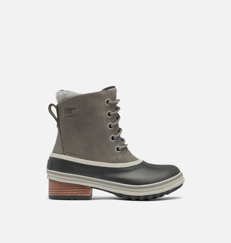 Sorel Dam Gummistövlar Grå/Svarta - Slimpack™ Iii Lace Duck Mid - WBE-087491